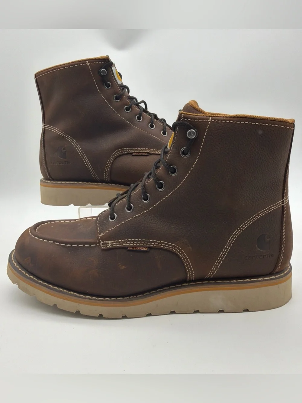 Carhartt Wedge Moc Leather Boots Mens Size 11 Soft Toe Workwear CMW6095